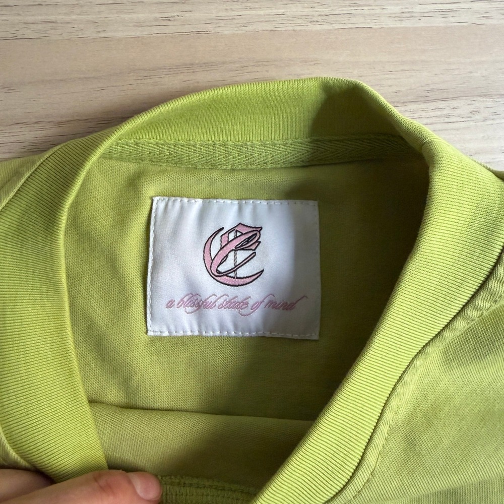 A Blissful State of Mind Boxy Tee Lime Green Small Good - Picture 2 of 10